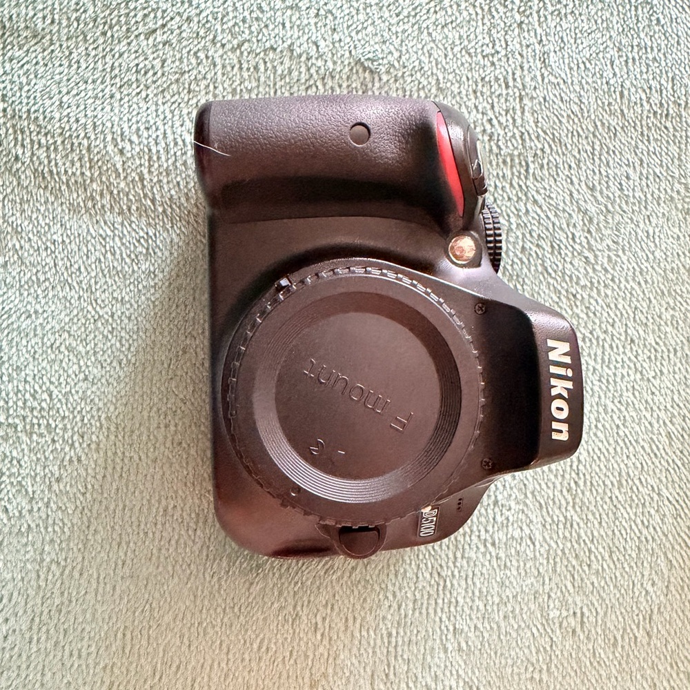 Nikon Black and Red DSLR Camera Body
